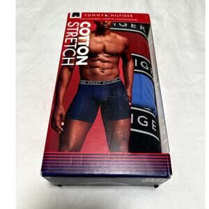 Tommy Hilfiger Mens 3 Pack Boxer Briefs Cotton Stretch Size Medium Soft New B21